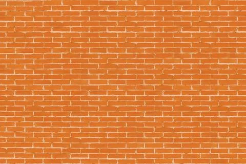 Orange Brick Wall Background Texture Stock Illustration