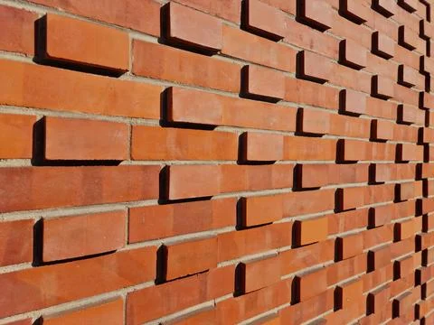 Orange brick wall background texture. pattern, texture, background Stock Photos