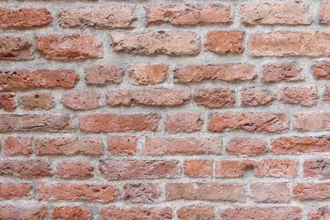 Orange brick wall close up Foto stock