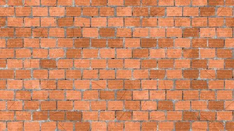 Orange brick wall masonry pattern exterior background texture. 3D rendering Illustrazione stock