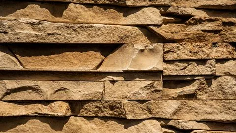 Orange brick wall, old stone Stock Photos