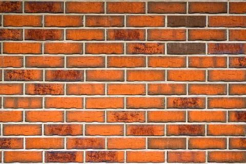 Orange brick wall pattern texture Stock Photos