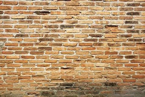 Orange brick wall pattern texture background Foto stock
