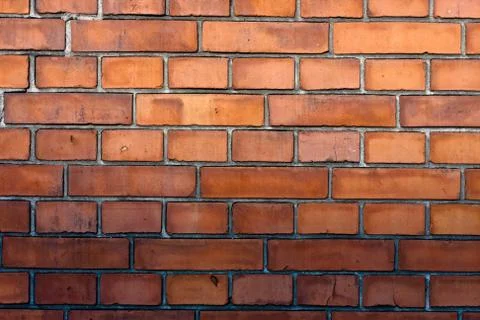 Orange brick wall Foto stock