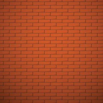 Orange brick wall vector seamless background 스톡 일러스트