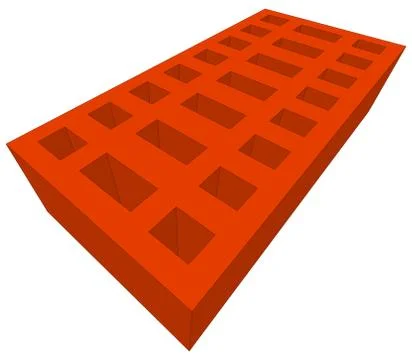 Orange brick on white 스톡 일러스트