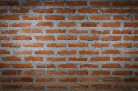 Orange bricks with cement for pattern Stock Photos