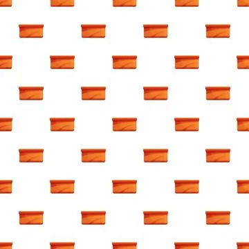 Orange bricks creating building construction seamless pattern wallpaper Stock Illustration