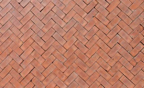 Orange bricks pattern texture floor Foto stock