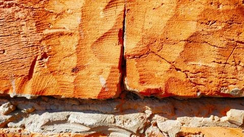 Orange bright background brick texture Foto stock