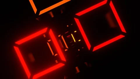 Orange Bright Flashing Strobe Square Tunnel Background VJ Loop in 4K Video stock 328357308