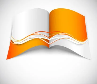 Orange brochure Stock Illustration