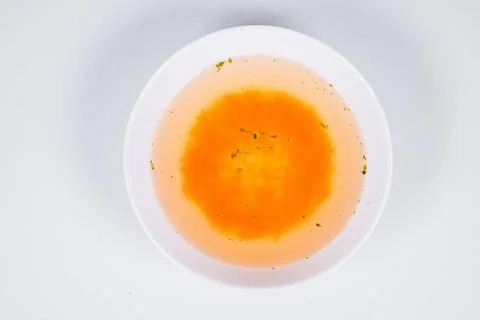 Orange Broth Simple Isolated Stock Photos