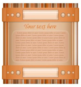 Orange - brown background with layout. Illustrazione stock
