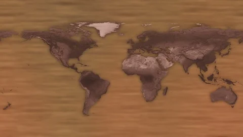 Orange Brown World Map Scrolling Seamles... | Stock Video | Pond5