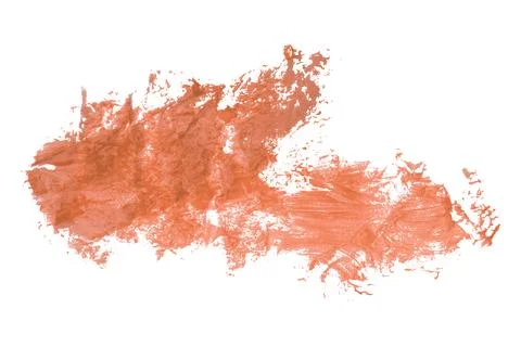 Orange brush isolated on white background. golden apricot color Stock Photos