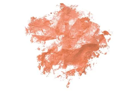 Orange brush isolated on white background. golden apricot color Stock Photos