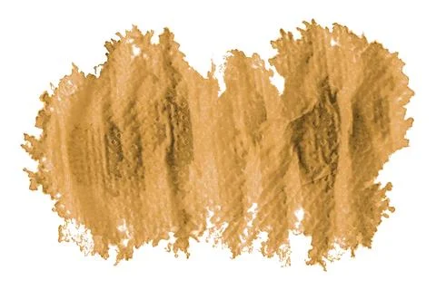Orange brush isolated on white background. golden apricot color Stock Photos