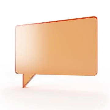 Orange bubble speech symbol Stock Illustration