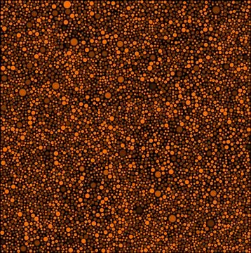 Orange Bubbles Circles on Black Background Dots Stock Illustration