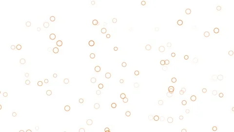 Orange bubbles, rings flying and moving up on white background. Modern simple Stock Footage 148462782