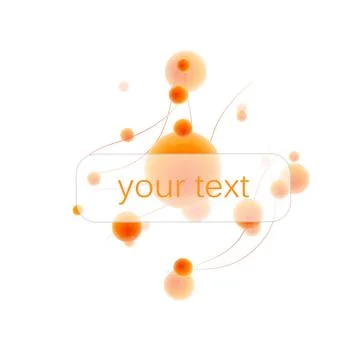 Orange bubbles on the white background. Stock Illustration