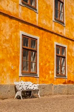 Orange building 스톡 사진