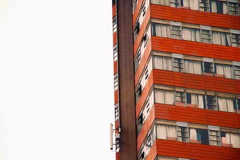 Orange Building with Windows 写真素材