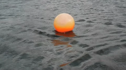 Orange Buoy marker float Stock Footage 10704655
