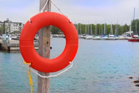 Orange buoy Foto stock