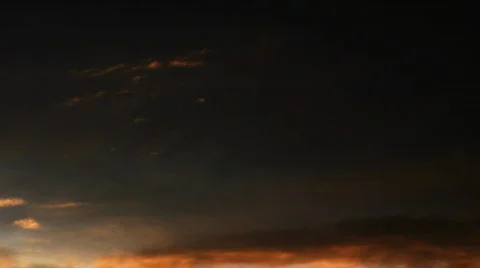 Orange burn clouds sunset time-lapse Stock Footage 581332