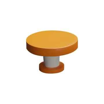 Orange button 3d icon vector illustration for UI 스톡 일러스트