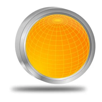 Orange Button Illustrazione stock