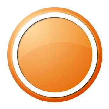 Orange button round button with white ring for web design and pressentatio... Stock Photos