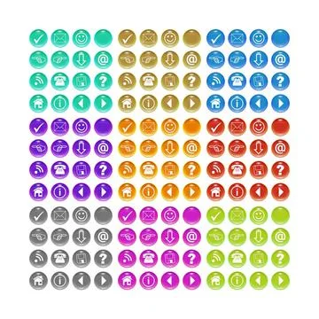 Orange button set A button set for your website in different colors Copyri... Stock Photos