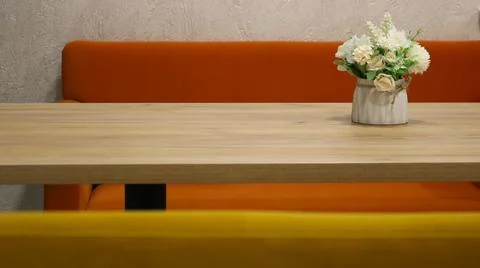 Orange cafe background without people Stock Photos
