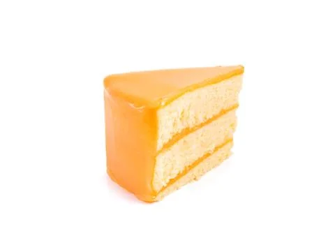 Orange cake close up on background Stock Photos