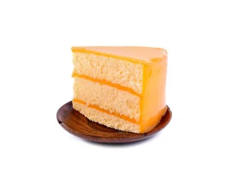 Orange cake close up on background Stock Photos