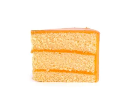 Orange cake close up on background Stock Photos