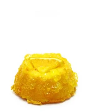 Orange cake isolated on white background Stock Photos