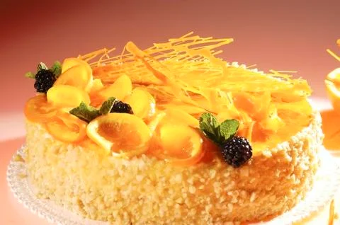 Orange cake Stock Photos