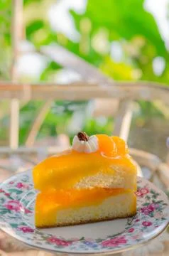 Orange cake 스톡 사진