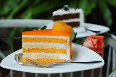 Orange cake Stock Photos
