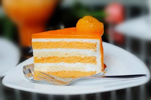 Orange cake Stock Photos