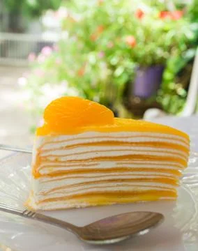 Orange cake Stock Photos