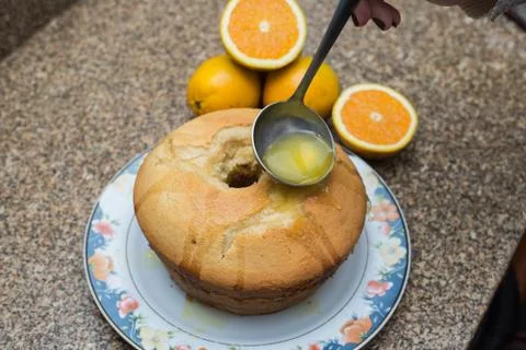 Orange Cake Stock Photos