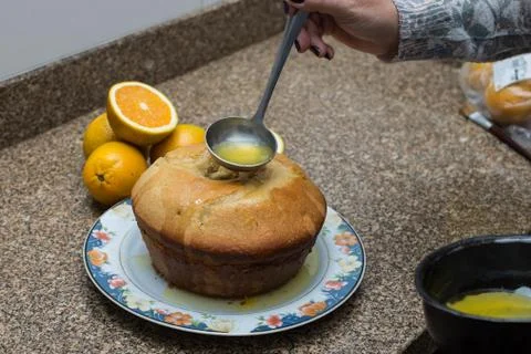 Orange Cake Stock Photos