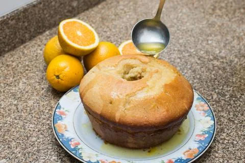 Orange Cake Stock-Fotos