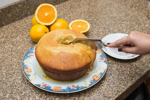Orange Cake Stock-Fotos