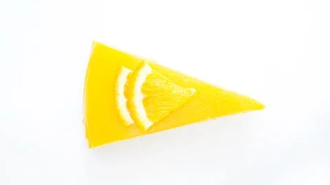 Orange cake on a white background. Stock Photos